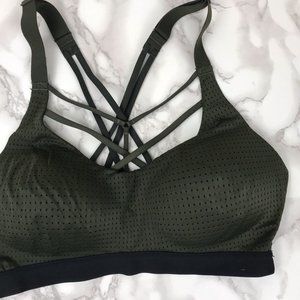 Victoria's Secret Sport Bra Green Strappy 34C